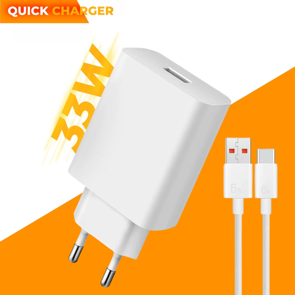Oppo 33W SuperVOOC Fast Charger Adapter with 1 Meter Type-C Cable