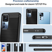Xiaomi Redmi 12T / 12T Pro Carbon Fiber Silicone Bumper Case – carbon fiber texture back
