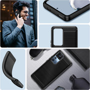 Xiaomi Redmi 12T / 12T Pro Carbon Fiber Silicone Bumper Case – flexible rubber silicone