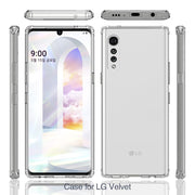 LG Velvet 5G Clear TPU Case – Four Corner Shockproof Silicone Cover
