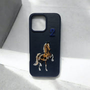 Premium Polo Horse Embroidery Leather Case for iPhone - view 5
