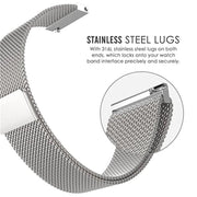 20mm Stainless Steel Magnetic Chain Strap - Silver