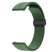 22mm Magnetic D-Buckle Silicone Watch Strap – Green