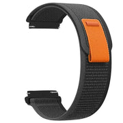 22mm Trail Loop Nylon Watch Strap - Black/Orange