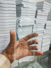 Bumper Back cover Samsung A55 Transparent with Camera protection soft jelly material Shock Proof