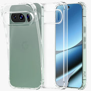 Google Pixel 10 Pro Clear Shockproof TPU Bumper Case – crystal clear transparent back