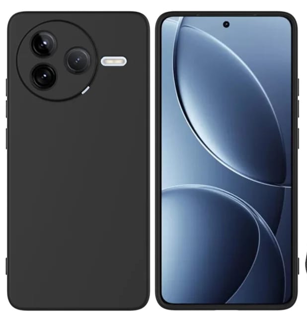 Redmi K80 / Poco F7 Pro Black Silicone TPU Case – Shockproof, Camera Protection
