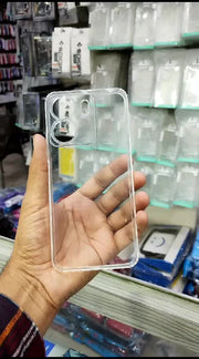 Soft Jelly cover Redmi 13C 4G Zero 30 4g Hot 40 Redmi note 13 pro Redmi note 13 pro Redmi note 13 pro plus Camon 20 Realme C67 Samaung s24 Ultra S23 fe Transparent with Camera protection Dust Proof Cap (No edges)