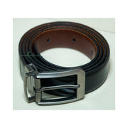 2 in 1 Double Sided Black and Brown Leather Belt for Men.