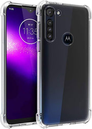 Motorola One Fusion Clear Anti Shock Jelly Case – 1.3mm Four Corner Airbag Bumper