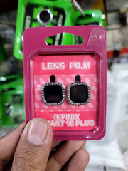 Camera protector Diamond Camera Lens Protector for Infinix Smart 10 Plus Silver Black