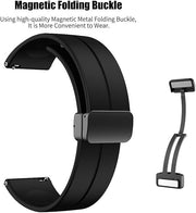 22mm Magnetic D-Buckle Silicone Watch Strap Universal strap