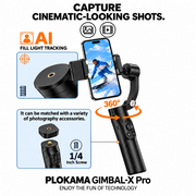 PLOKAMA Gimbal-X5 Pro face tracking phone gimbal