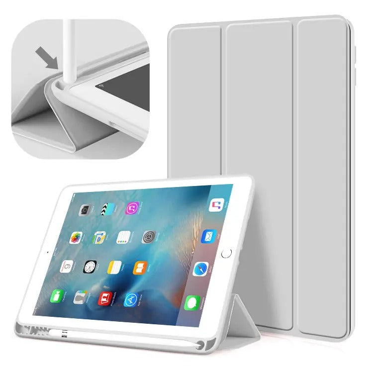 Tri fold book cover for iPad 7th 8th 9th Gen 10.2 inch with pen holder