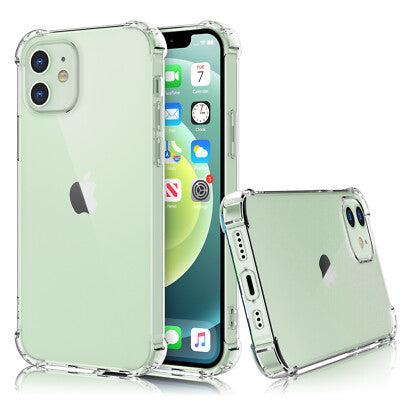 Transparent bumper back cover for iPhone 12 mini - soft jelly TPU material
