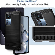 Xiaomi Redmi 12T / 12T Pro Carbon Fiber Silicone Bumper Case – slim lightweight fit