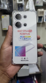 Bumper Back cover Redmi Note 13 Pro 5G Transparent with Camera protection soft jelly material Shock Proof