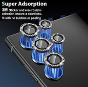 Camera protector Diamond Camera Lens Protector for Samsung S25 S25 Plus S25 Ultra Silver Black