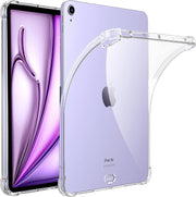Soft TPU Bumper Clear Back Cover for i-Pad Air 13 inch 2024 M2 Shockproof Drop Protection Slim Lightweight TPU Transparent Back Cover Shell