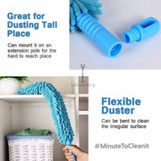 Flexible Microfiber Cleaning Duster Brush| Feather Magic Dust Cleaner with Extendable Rod Multipurpose for Ceiling Fan Home Office Car Cleaning Tools
