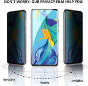 UV Glue Privacy Glass Screen Protector for Samsung S21Ultra S22 Ultra S23 Ultra UV Glue PEEP ANTI-SPY 3D EDGE (Only Protector and Glue)