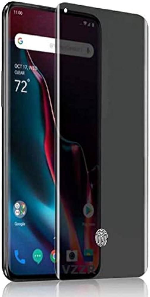 Fingerprint unlock UV glue anti-spy privacy screen protector for OnePlus curved screen