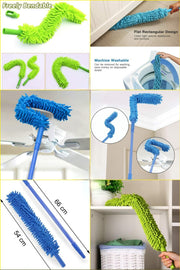 Flexible Microfiber Cleaning Duster Brush| Feather Magic Dust Cleaner with Extendable Rod Multipurpose for Ceiling Fan Home Office Car Cleaning Tools