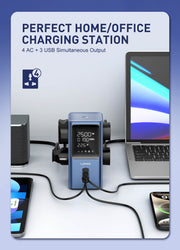 LDNIO SC2 universal outlets for UK/EU/US plugs