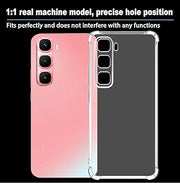 Bumper Back cover Infinix hot 60 pro Transparent with Camera protection soft jelly material
