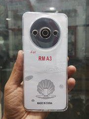 Dust proof Mobile Cover for Mi Redmi A3 Transparent with Camera protection soft jelly material bottom cap (No Edges)