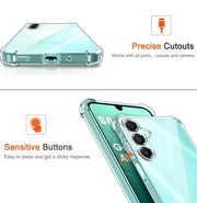 Bumper Back cover Samsung A17 Transparent with Camera protection soft jelly material