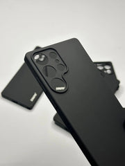 Black Eouro Soft Silicone Back Cover for Samsung s25 ultra Samsung S25 Samsung S25 Plus