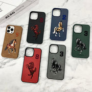 Polo series Embroided Leather cover For 15 Back Cover