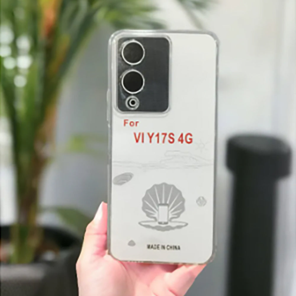 Vivo Y17s Clear Transparent Soft Case with Anti-Dust Plug – Anti-Slip Back Cover