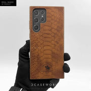 Original Polo by Santa Barbara for S24 Ultra Leather back cover Black Brown