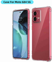 Motorola Moto G84 Clear Anti Shock Jelly Case – 1.5mm Four Corner Bumper