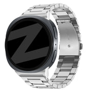 Samsung Galaxy Watch 8 Silver Steel Link Strap - Main View