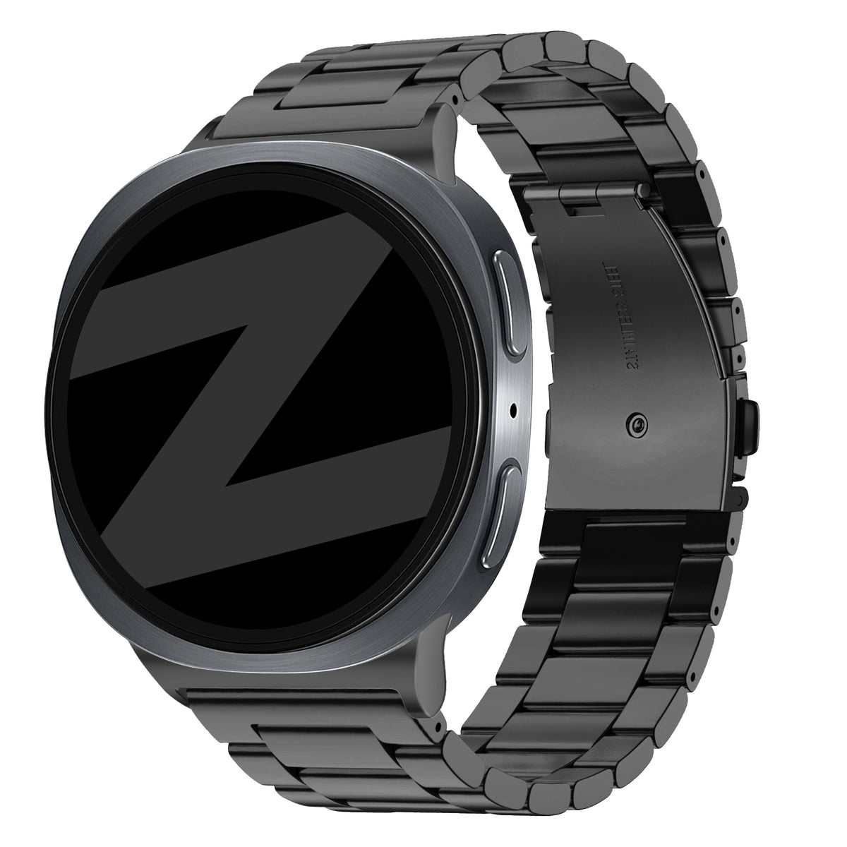 Samsung Galaxy Watch 9 Classic Black Steel Link Strap - Main View
