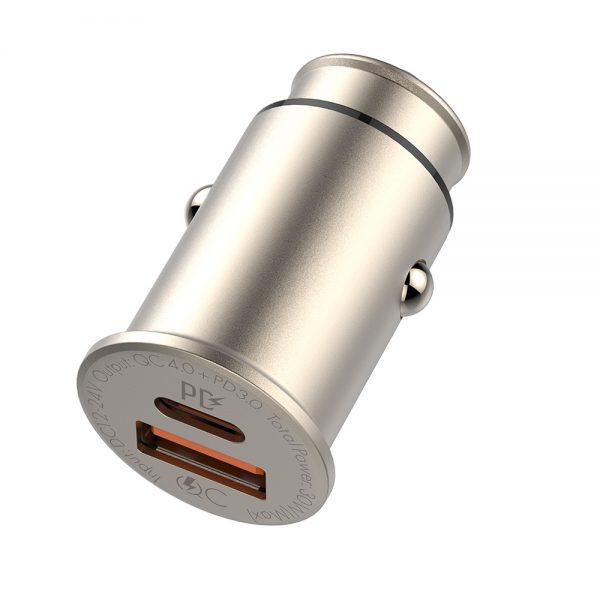 LDNIO C506Q 30W QC4.0+PD In-Car Charger - Gold