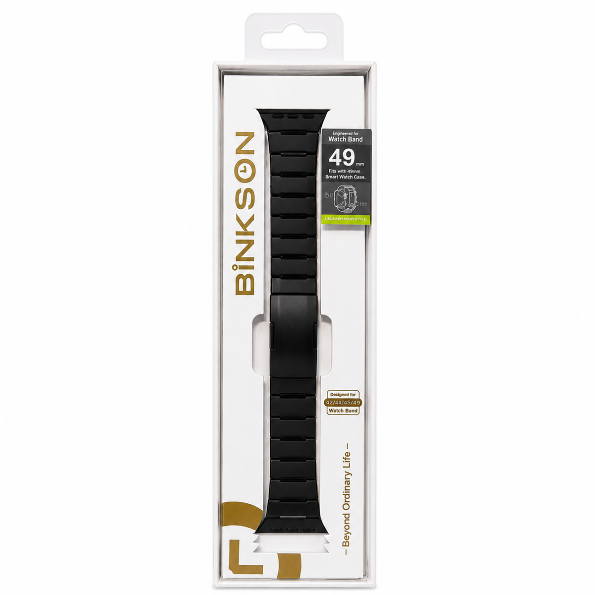 Binkson stainless steel chain strap for Apple Watch 44mm 45mm 46mm 49mm - image 1