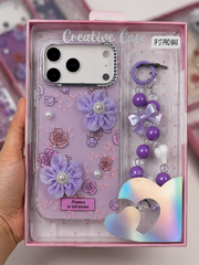Caseit Bloom Pearl Floral Case - Luxury Transparent Shockproof Phone Case