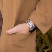Samsung Galaxy Watch 8 Classic Silver Steel Strap - Lifestyle Autumn