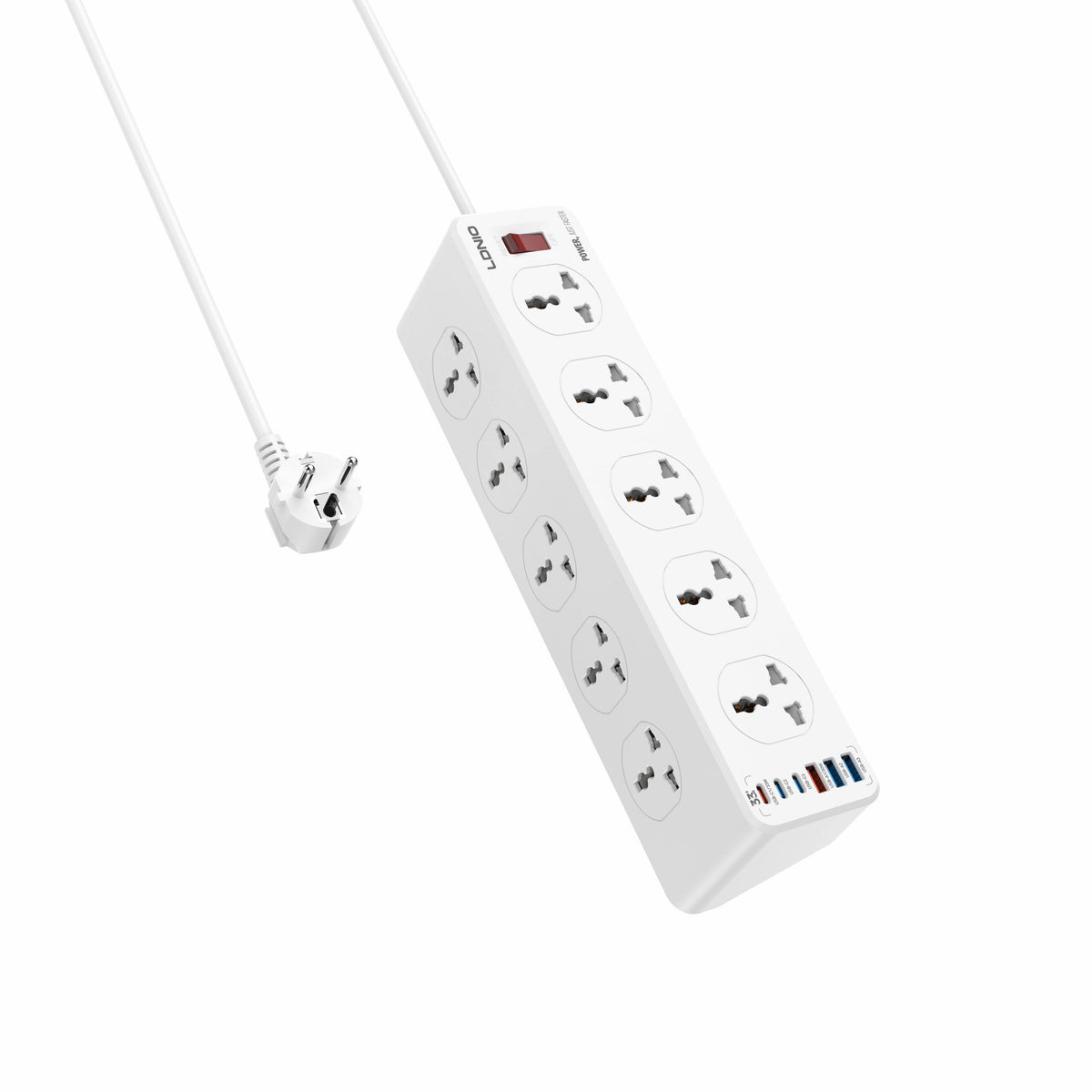 LDNIO SC10610C 10 AC Outlets Universal Power Strip