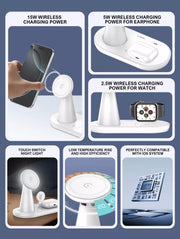 Ldnio WL01 5 In 1 Desktop Wireless Charging Station - magnetic mount detail