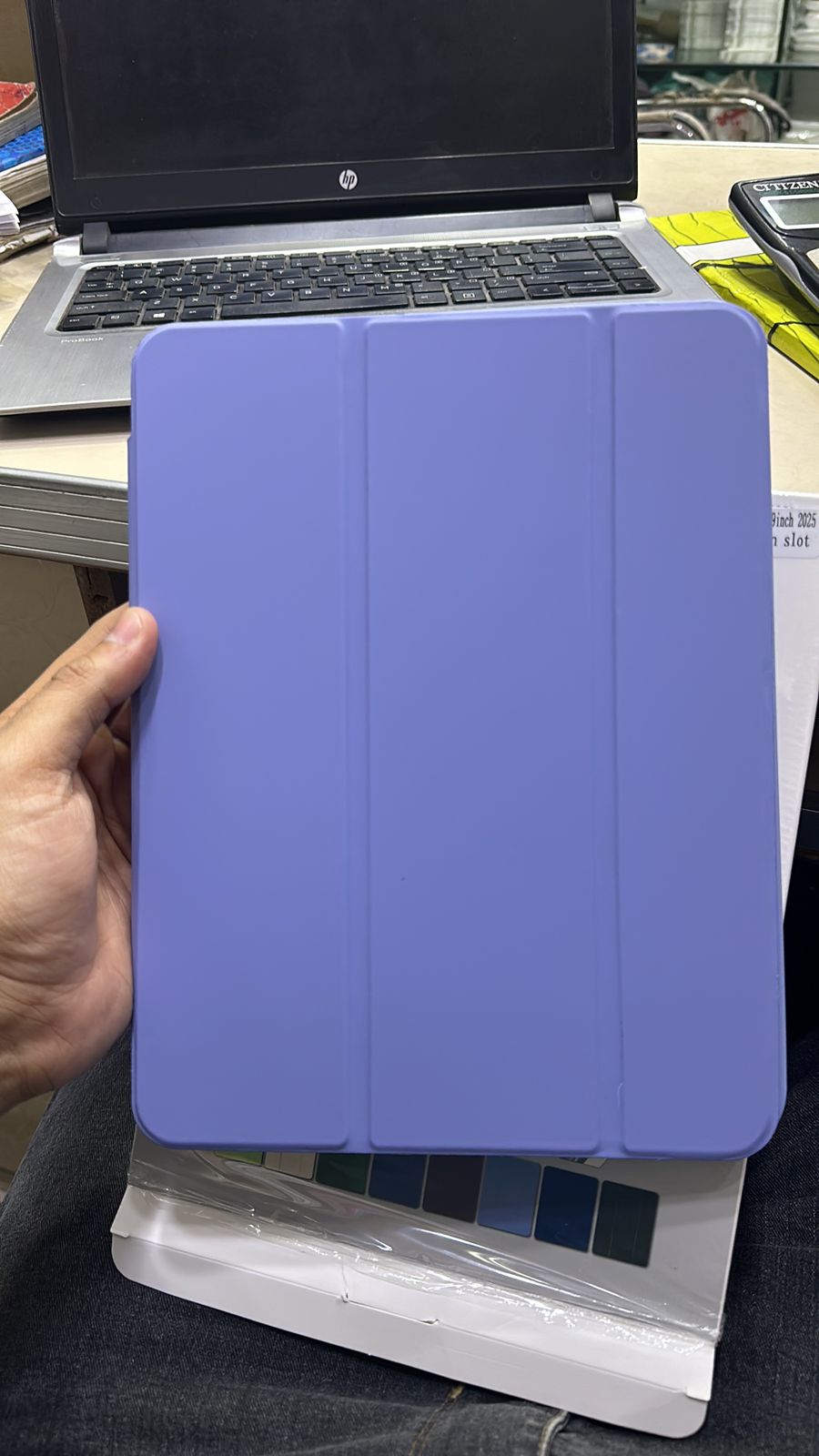 iPad folio case - pen holder detail
