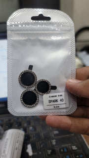 Camera protector Diamond Camera Lens Protector for Tecno Spark 40 Silver Blue