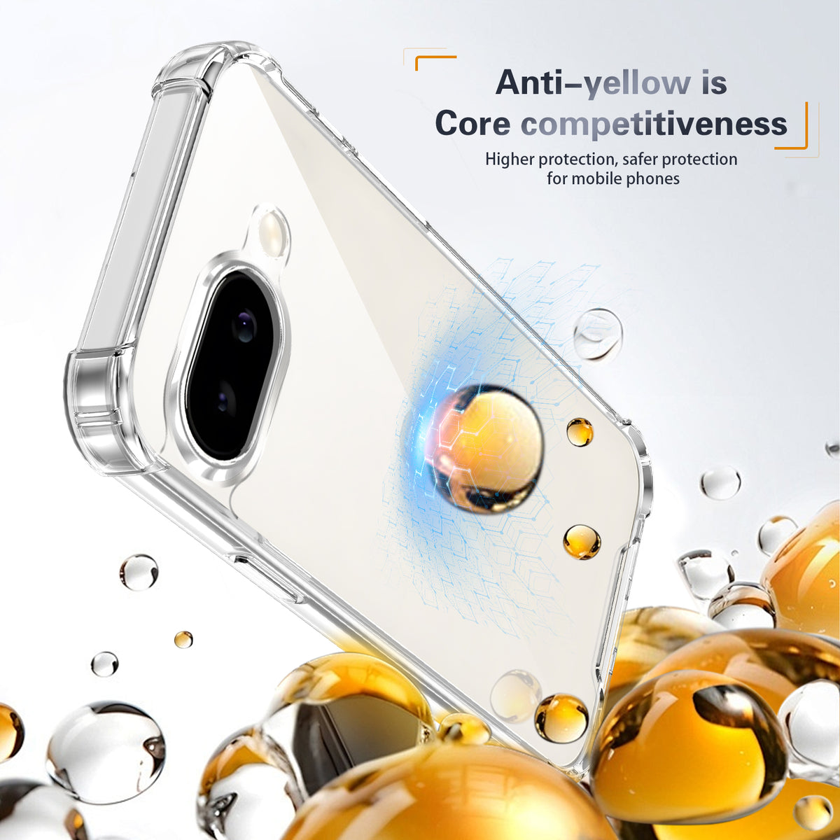 Google Pixel 10A 5G Clear Shockproof Case – Air Cushion Bumper, Matte Back