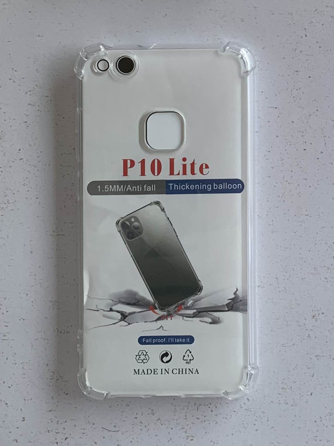 Huawei P10 Lite Clear Shockproof Silicone Case – Transparent Back Cover
