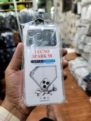 Bumper Back cover Tecno Spark 50 Transparent with Camera protection soft jelly material