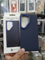 Signature Luxe Vegan Leather Back Cover for Samsung S25 Ultra